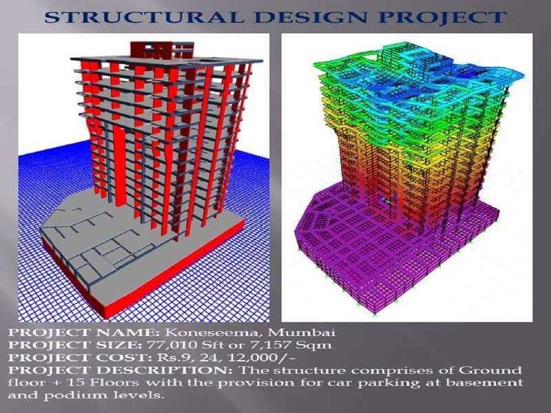 High-rise structural analysis models from an Econstruct project