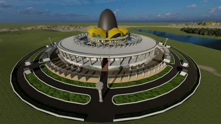 Anubhava Mantapa architectural and infrastructure model